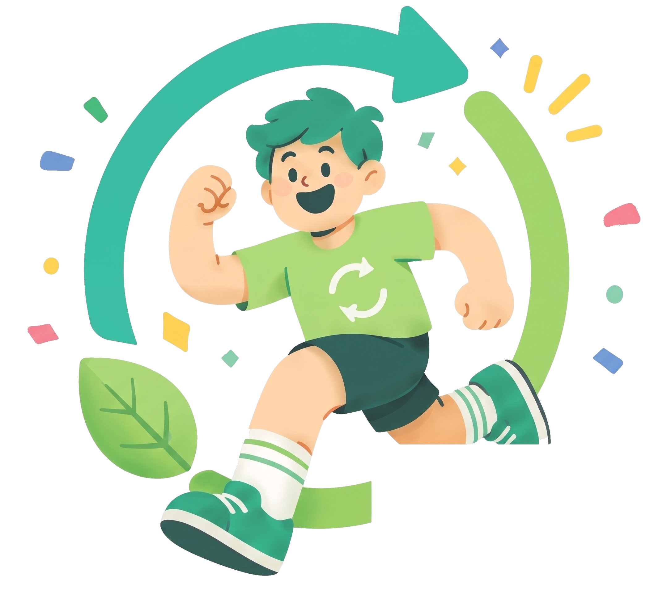 Runner powered by circularity